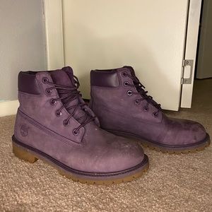 Purple Timberland boots size 6.5
